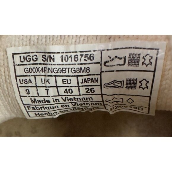 UGG Sammy Knit Slip-On Sneakers Womens Size 7 White Leather Flats - Picture 6 of 11